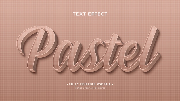 PSD muted colors text effect