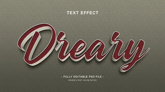 muted colors text effect