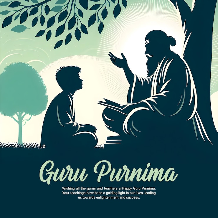 PSD mutlu guru purnima öğretmenler günü sosyal medya gönderi banner şablonu