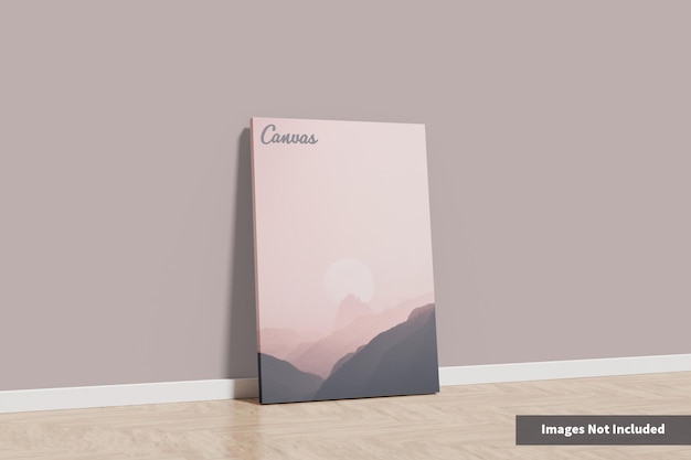 Muur canvas mockup