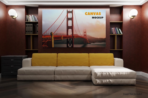 Muur canvas mockup