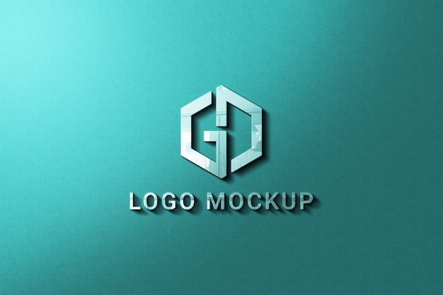 PSD muur logo mockup