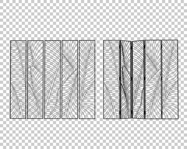 PSD muurpaneel geïsoleerd op doorzichtige achtergrond 3d-weergave illustratie