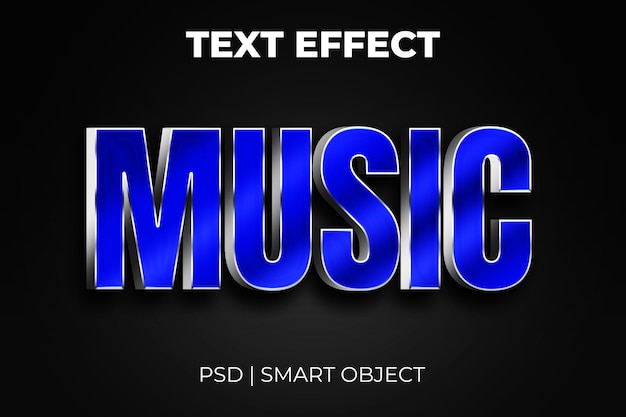 PSD muziek bewerkbaar tekststijleffect