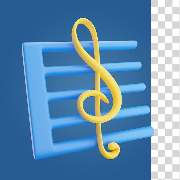 Muziek instrument 3d pictogram