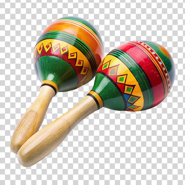 Muziek maracas geïsoleerd op transparante achtergrond