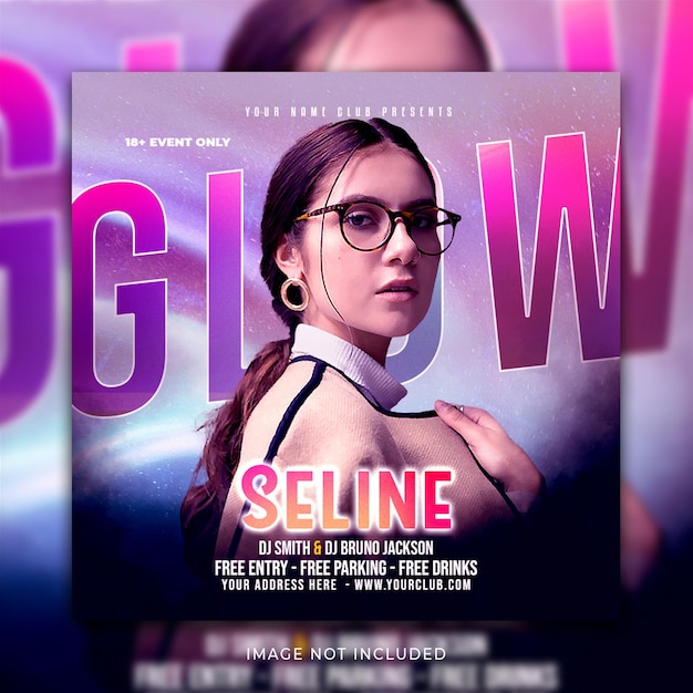 Muziek social media post en instagram banner promotiesjabloon Premium Psd