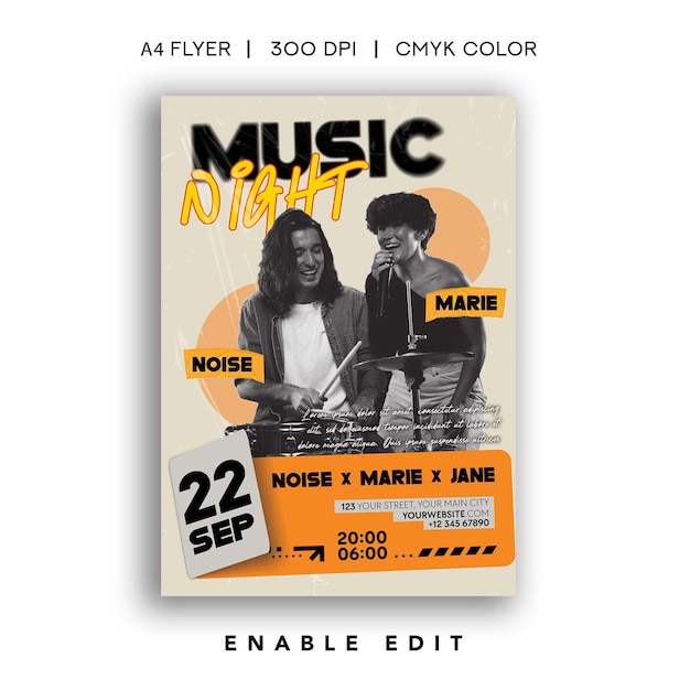Muzieknacht Flyer