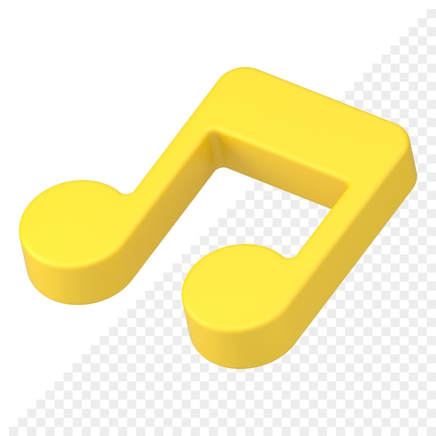 Muzieknoot 3d-pictogram