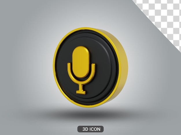 Muzyka renderowana 3D Ikona 3D prawy widok