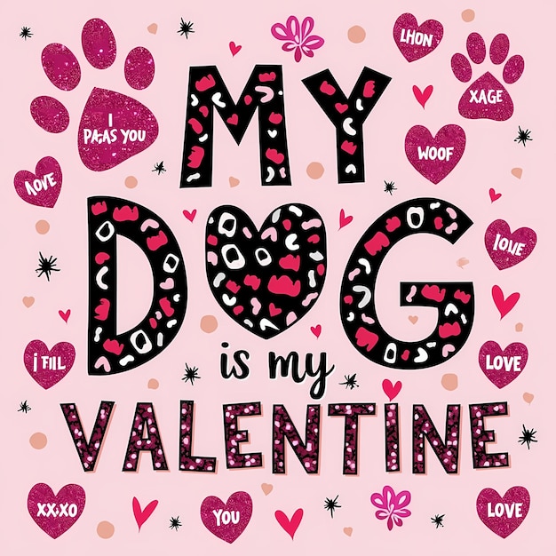my dog is my valentine a perfect design for pet lovers