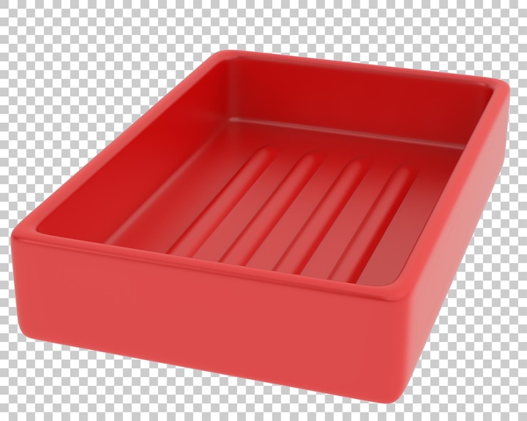 PSD mydelniczka na przezroczystym tle ilustracja renderowania 3d