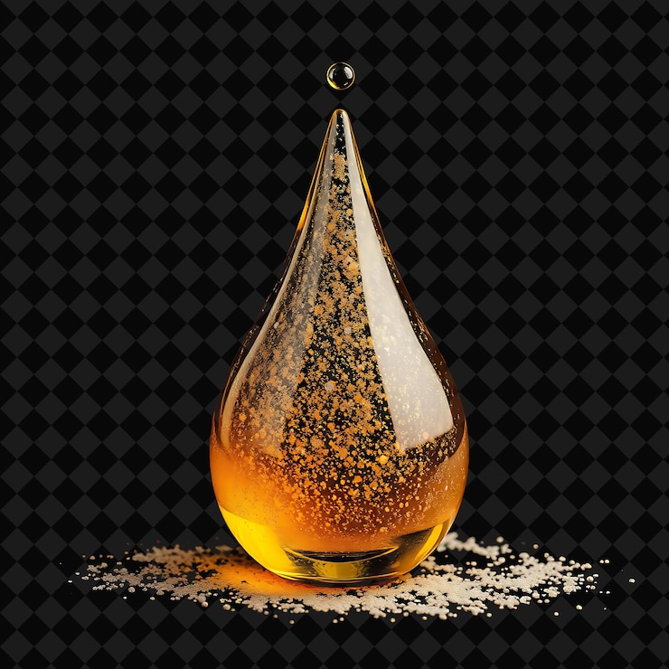 PSD myrrh oil blended with pearl glitters producing a glittering and serene png fluid object effect