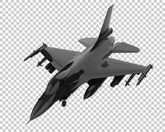 PSD myśliwiec odrzutowy na przezroczystym tle ilustracja renderowania 3d