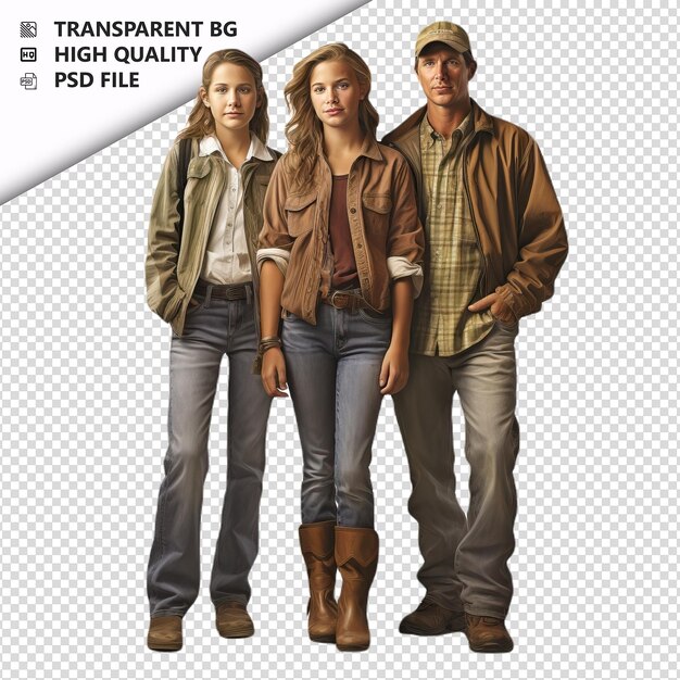 Mysterious american family ultra realistic style white ba