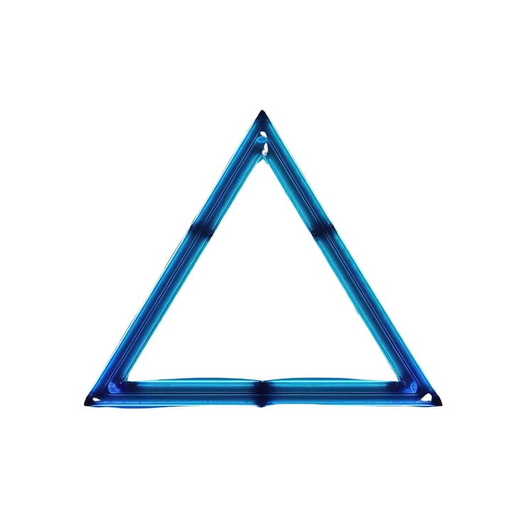 PSD mysterious geometric shape portal frame with digital style neon light aig35