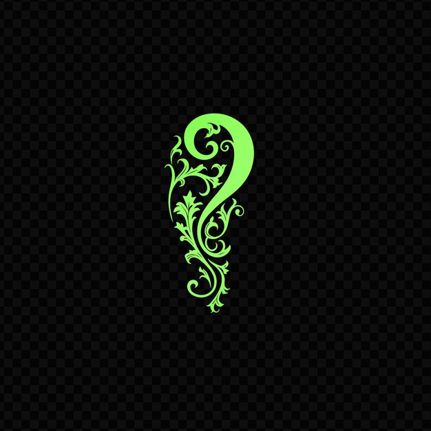 PSD mysterious ivy question mark logo con curve decorative e psd vector creative simple design art