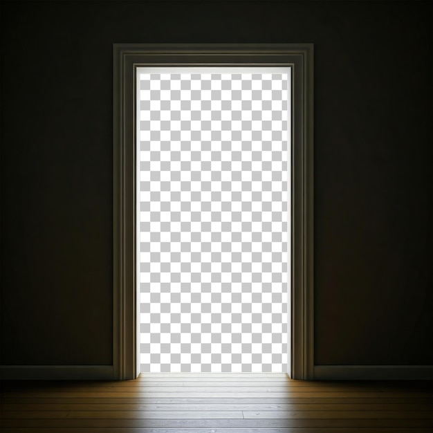 mysterious open door isolated on a transparent background