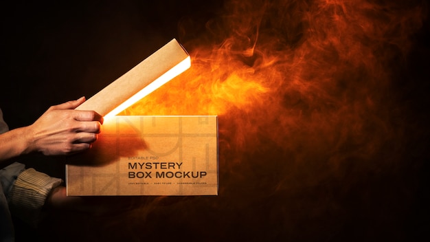 PSD mystery box verpakkingsmodel