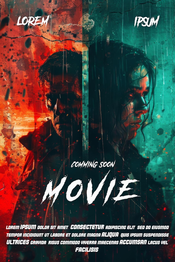 PSD mystery movie posters