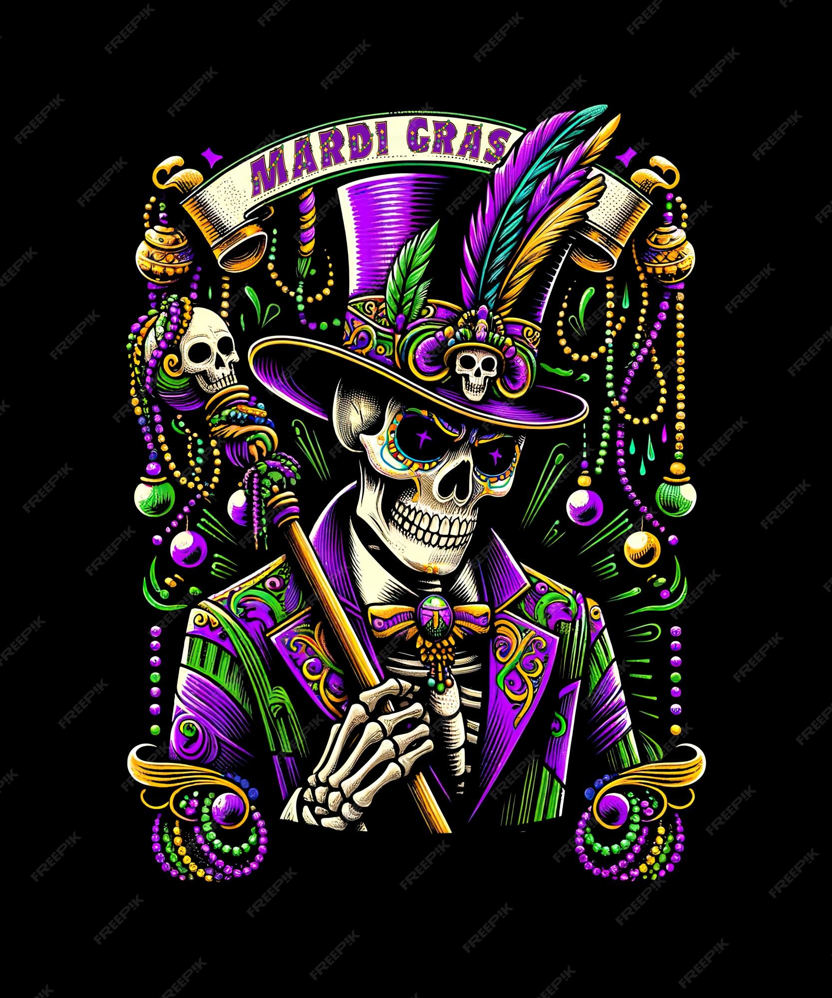 mardi gras skeleton costume