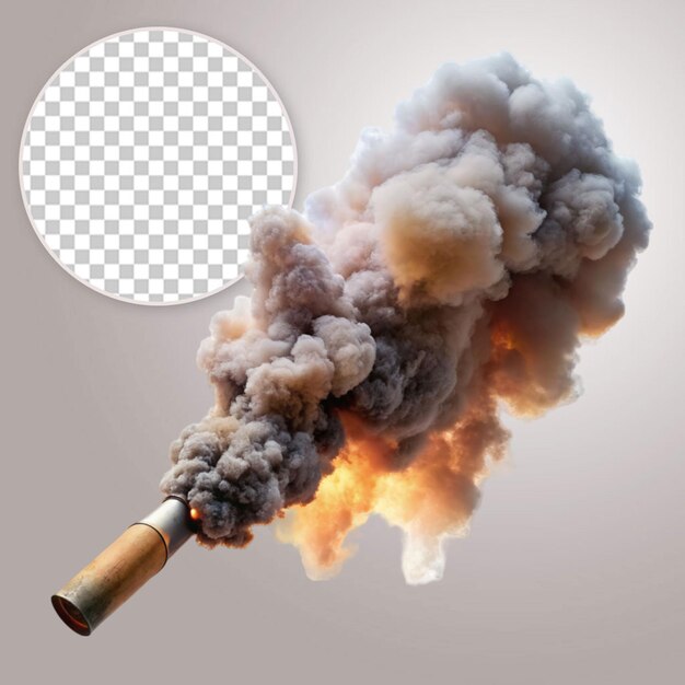 PSD mystical fumes isolated smoke explosion on transparent background