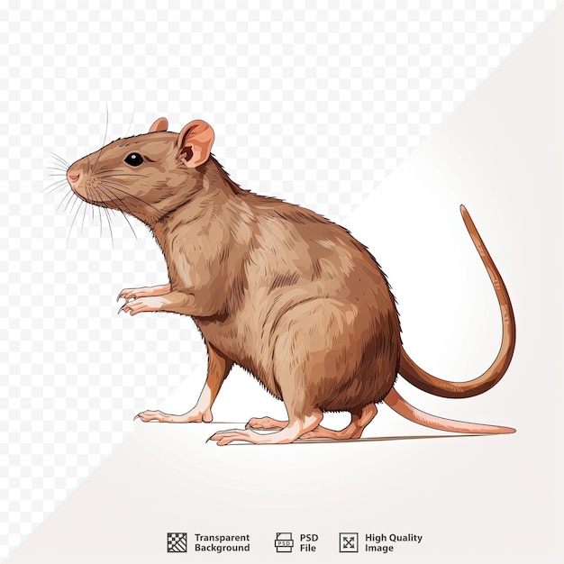 PSD mysz, która jest brązowa