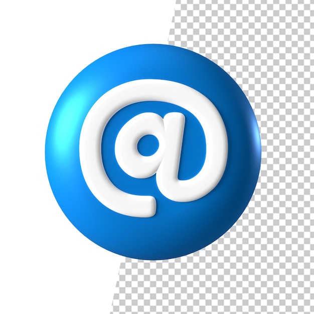 PSD na logo e-mail znak 3d ikona