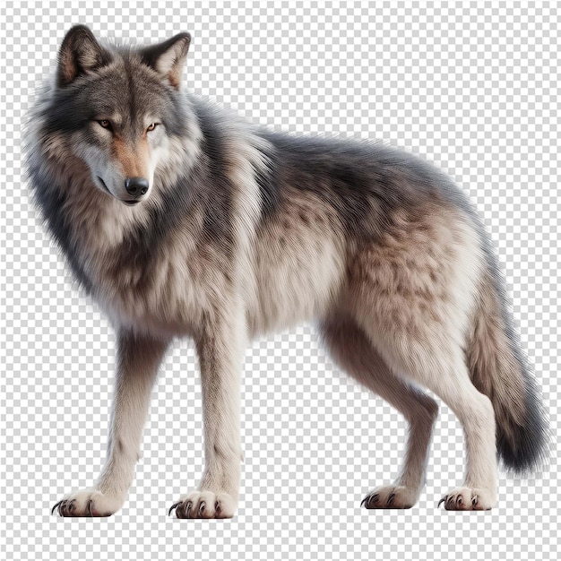 PSD na tym zdjęciu widnieje wilk z wilkiem na nim
