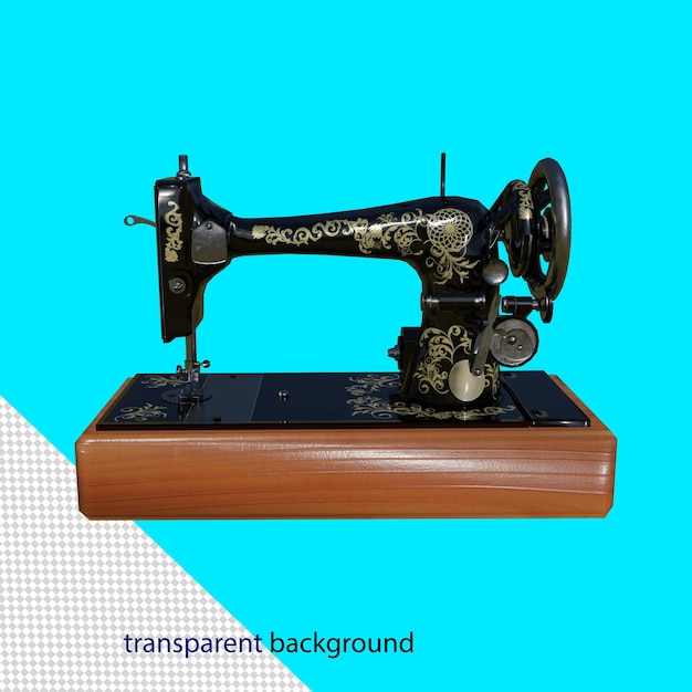 Naaimachine 3d render met transparante achtergrond