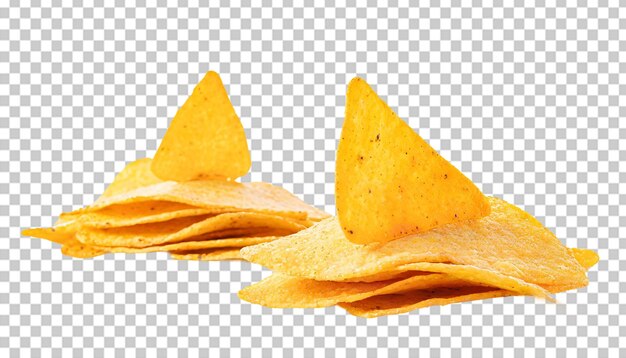 PSD nachos chips in een schaal geïsoleerd op een doorzichtige achtergrond