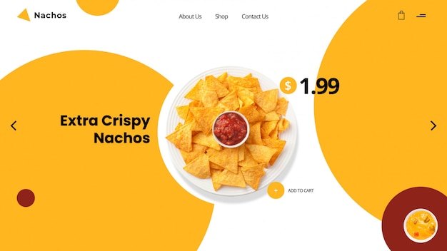 PSD nachos hero banner template