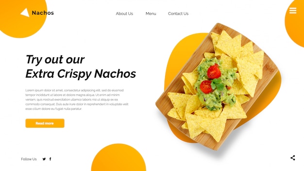 PSD nachos hero banner template