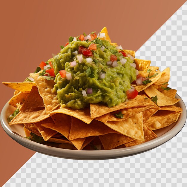 Nachos isolated on transparent background