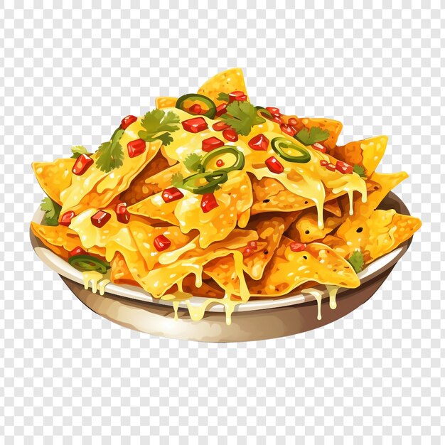 PSD nachos isolated on transparent background