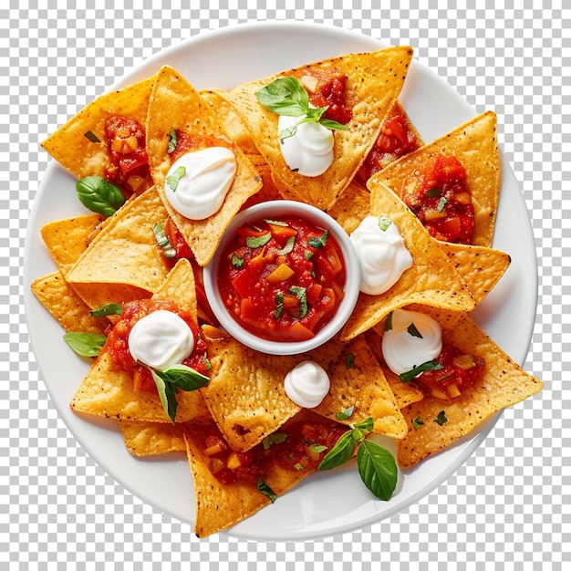 Nachos Z Guacamole Na Przezroczystym Tle