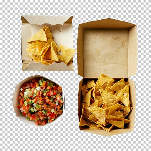 Nachos Z Guacamole Na Przezroczystym Tle