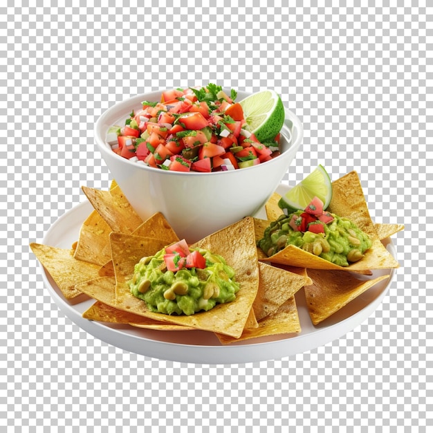 Nachos Z Guacamole Na Przezroczystym Tle