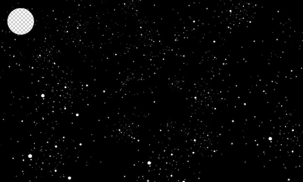 Nacht sterrenhemel transparante achtergrond