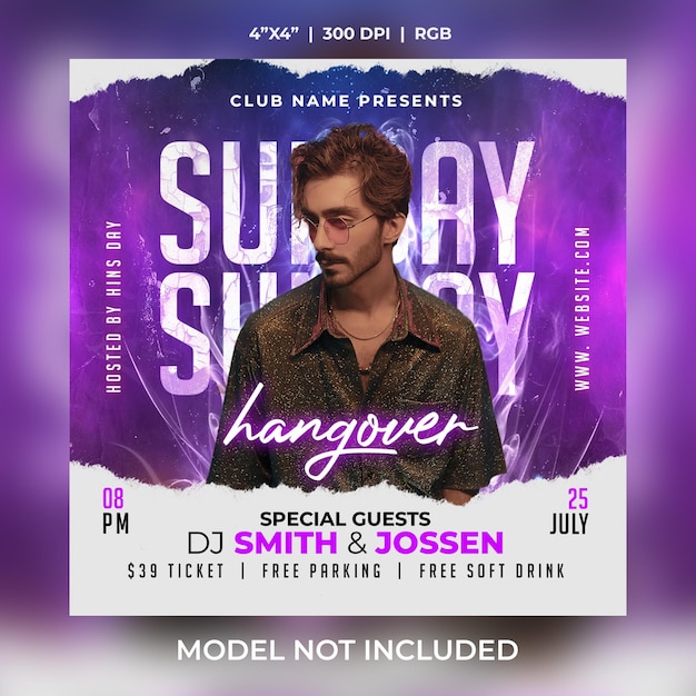 PSD nachtclub flyer