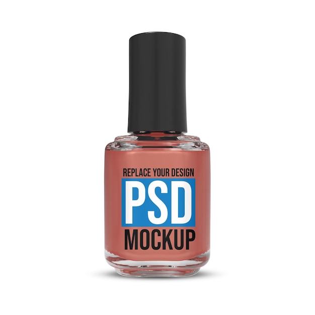 Nagellak mockup 3d-rendering ontwerp