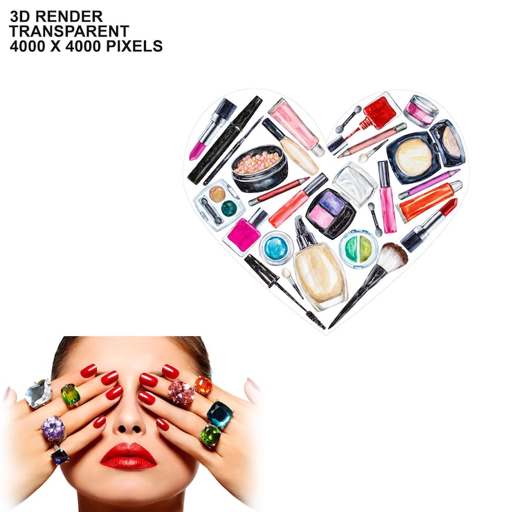 PSD nail art nail polish emoji nail salonnailpurplehand lipstickmagentabrushlipglitternail care