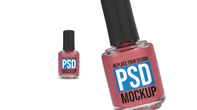 Nail polish mockup 3d rendering design