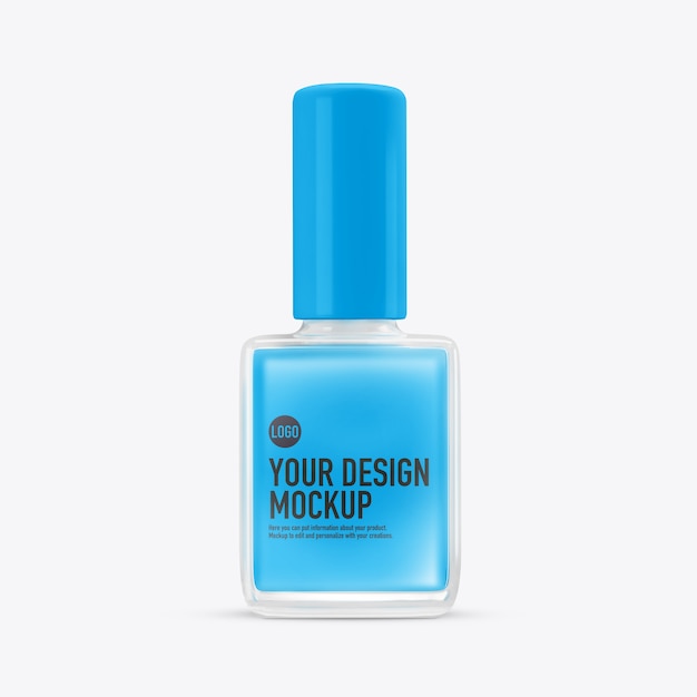 Nail polish mockup isolated