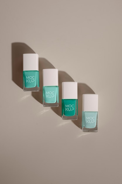 Nail polish packaging design mockup