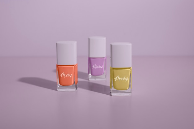 Nail polish packaging design mockup