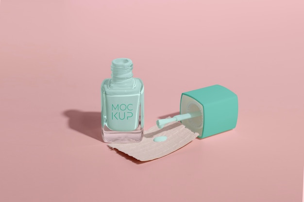 PSD nail polish packaging design mockup