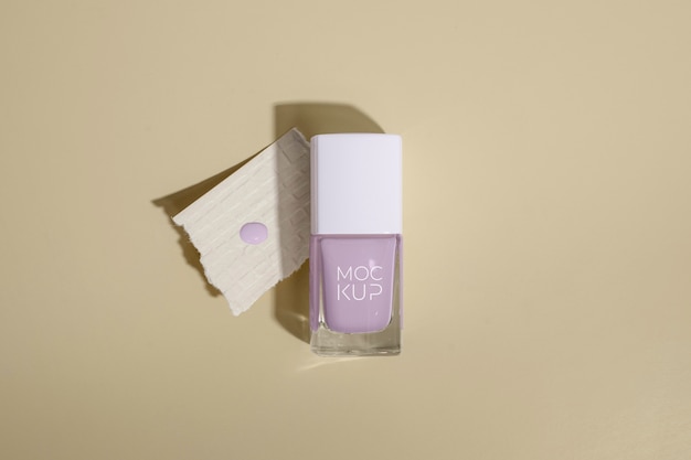 Nail polish packaging design mockup