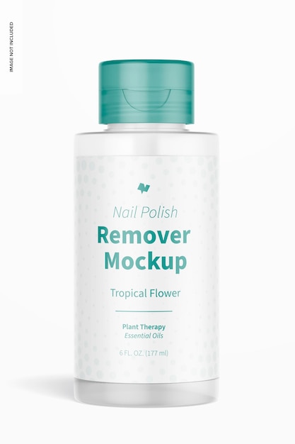 Nail polish remover mockup, front view