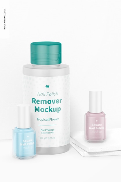 Nail polish remover mockup